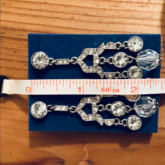 Avon Crystal Rhinestone Chandelier Earrings - Picture 3 of 4